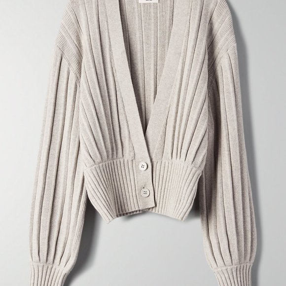 Aritzia Wilfred Plunge Front Thais Cardigan (merino wool) - Picture 1 of 6